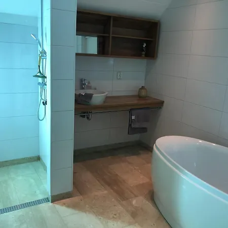 De Kastanje 5-persoons Met Overdekte Lounge En Hottub, Barrelsauna, Stoomsauna, Ligbad, Sunshower, Wifi Dom wakacyjny *