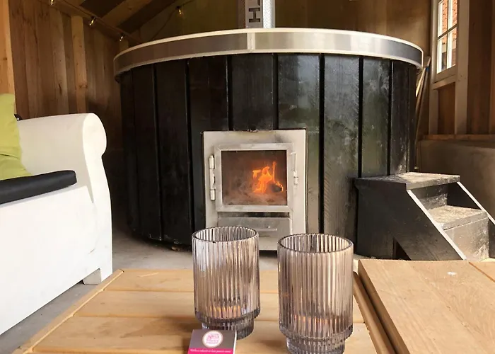 De Kastanje 5-persoons Met Overdekte Lounge En Hottub, Barrelsauna, Stoomsauna, Ligbad, Sunshower, Wifi Сasa de vacaciones